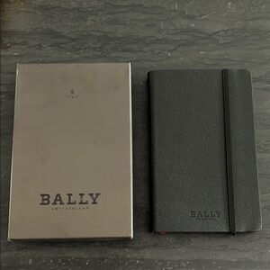 Bally Black Leather Notebook journal.  New in Box